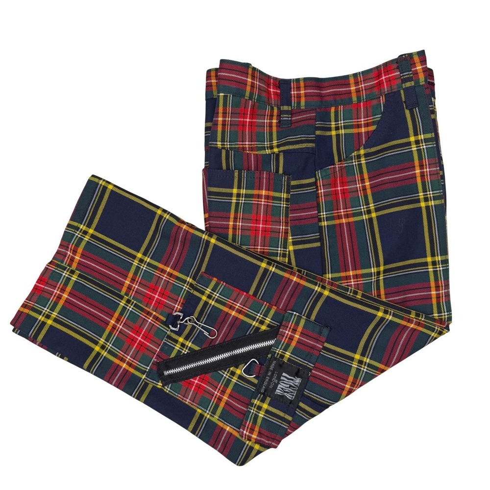 Vintage Tiger of London Plaid Cargo Pants High Waisted Bondage Punk Rock 30 - Picture 15 of 16